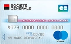 Les cartes bancaires de la Société Générale La carte de retrait service eclair cirrus société generale